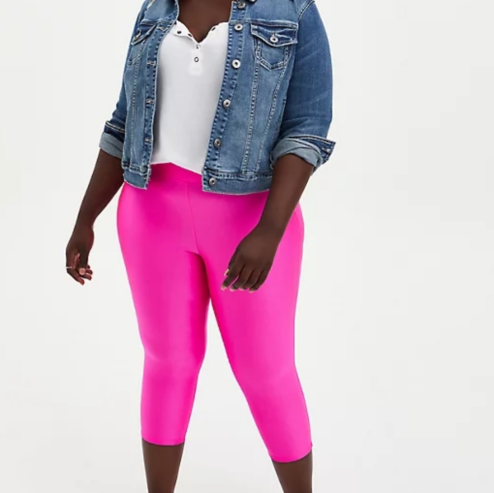 LIKE NEW ~ 2X TORRID ~ Premium Liquid Neon Leggings ~ HOT PINK ~ SIZE 2